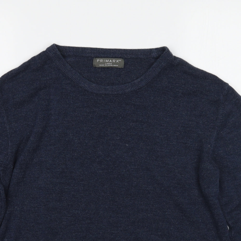 Primark Mens Blue   Pullover Jumper Size L