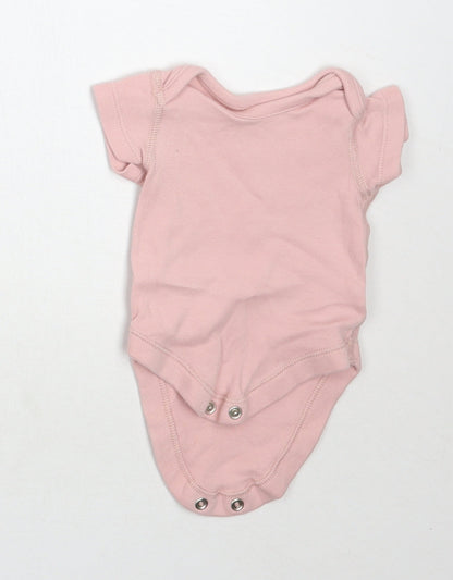 Marks and Spencer Girls Pink   Babygrow One-Piece Size Newborn
