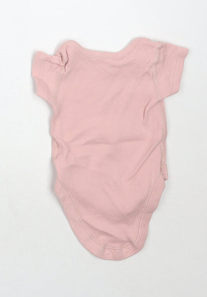 Marks and Spencer Girls Pink   Babygrow One-Piece Size Newborn