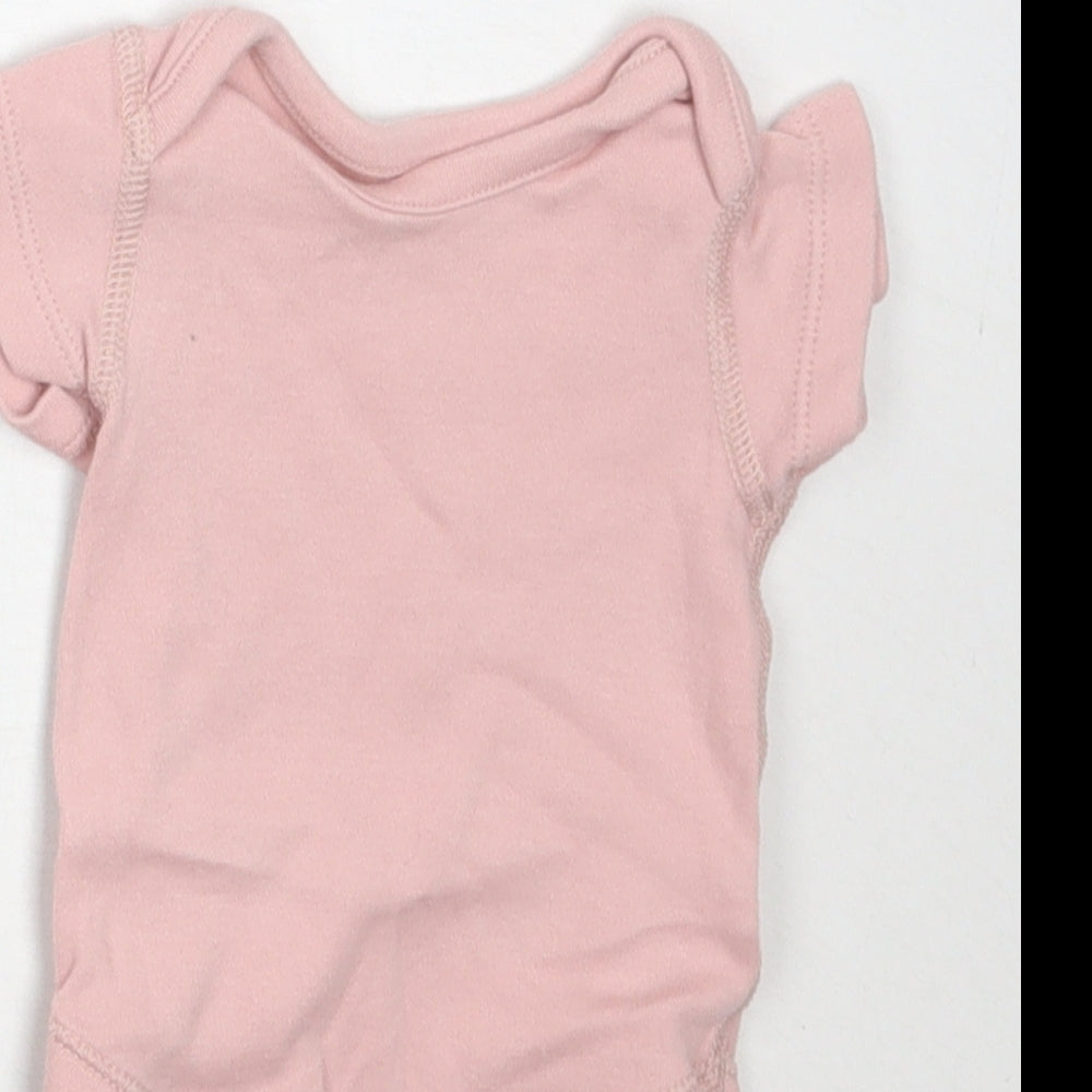 Marks and Spencer Girls Pink   Babygrow One-Piece Size Newborn