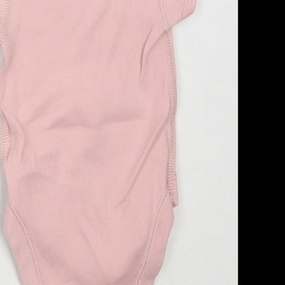Marks and Spencer Girls Pink   Babygrow One-Piece Size Newborn