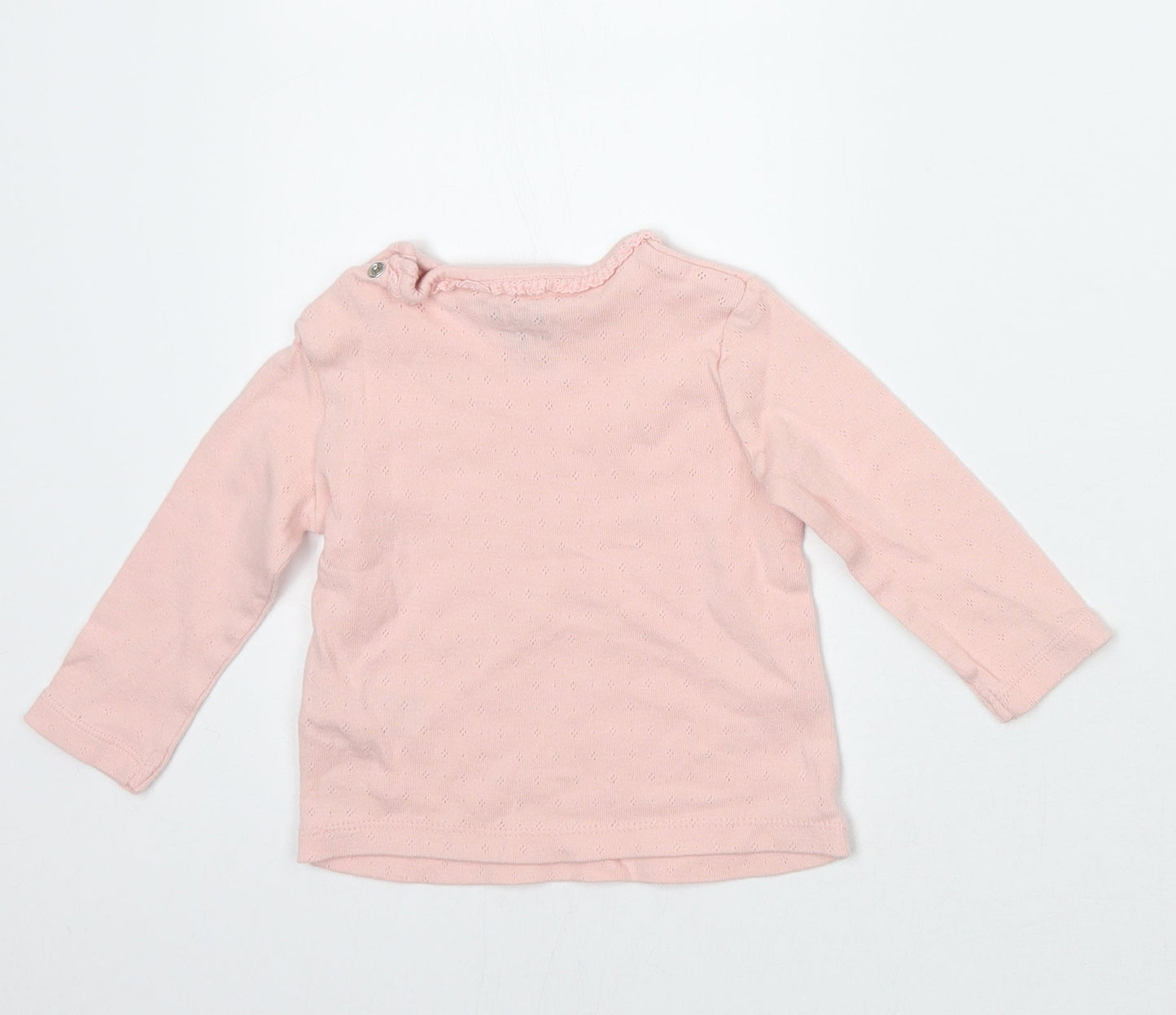 Fred&flo Girls Pink   Basic T-Shirt Size 3-6 Months