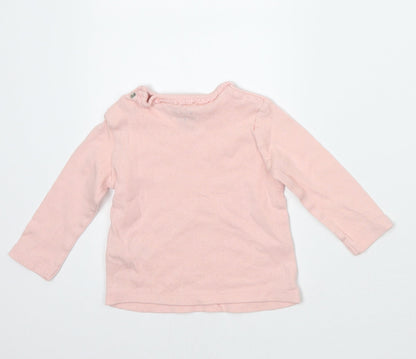 Fred&flo Girls Pink   Basic T-Shirt Size 3-6 Months