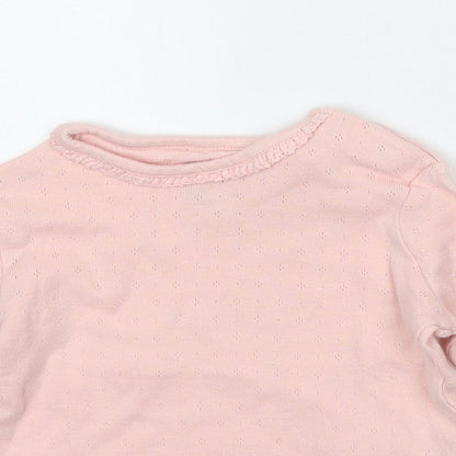 Fred&flo Girls Pink   Basic T-Shirt Size 3-6 Months
