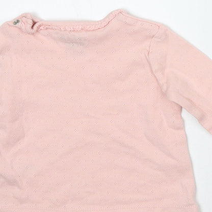 Fred&flo Girls Pink   Basic T-Shirt Size 3-6 Months