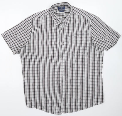 Atlantic Bay Mens Multicoloured Check   Button-Up Size XL