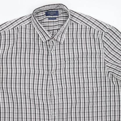 Atlantic Bay Mens Multicoloured Check   Button-Up Size XL