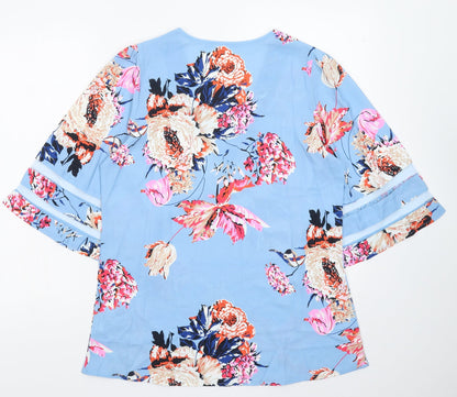 Womens UK Size S Preworn Blue Basic Blouse
