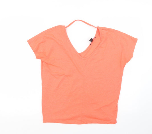 Womens UK Size 8 Atmosphere Orange Basic T-Shirt