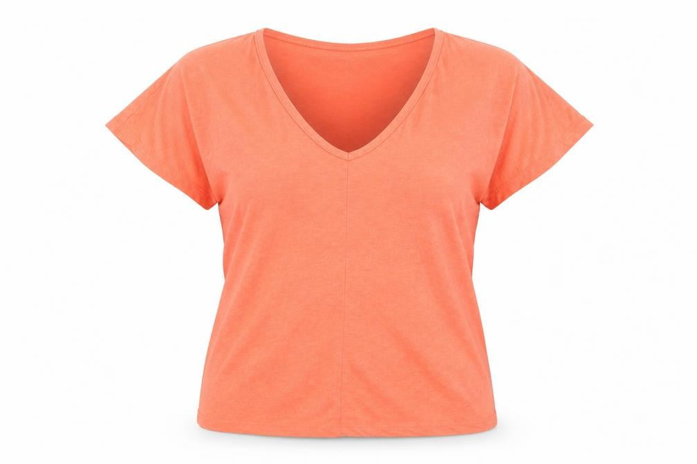 Womens UK Size 8 Atmosphere Orange Basic T-Shirt