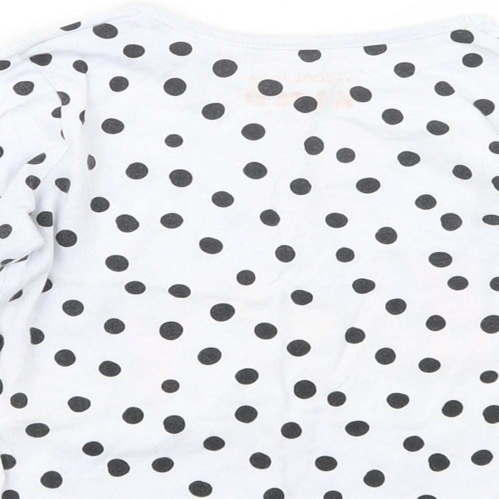 Matalan Girls Black Polka Dot  Basic T-Shirt Size 12-18 Months