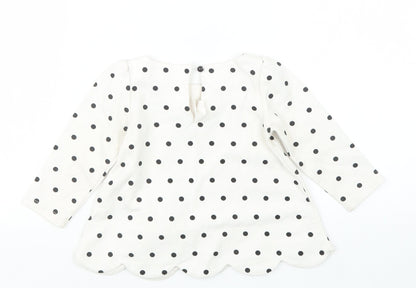 Maggie & Zoe Girls Black Polka Dot  Pullover T-Shirt Size 9-12 Months