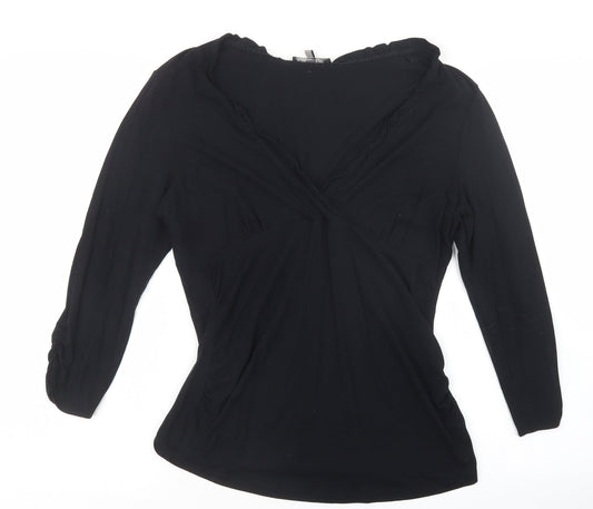 Coast Womens Black   Basic T-Shirt Size 14