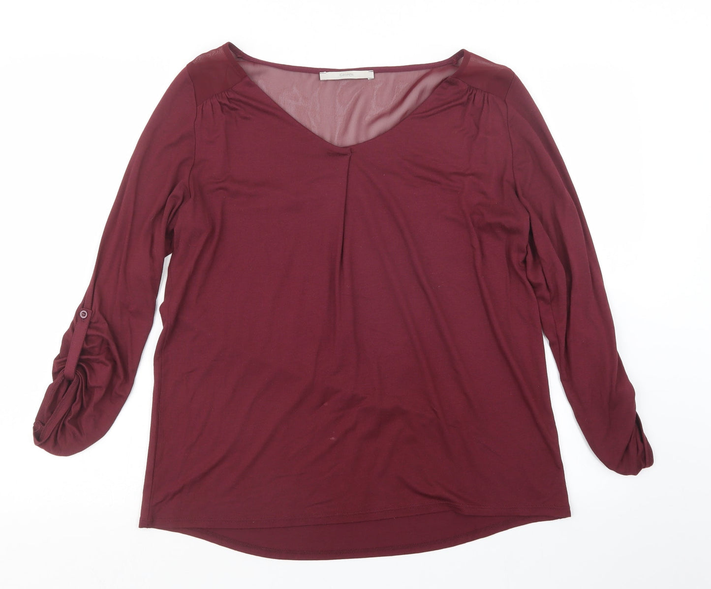 George Womens Purple   Basic Blouse Size 12