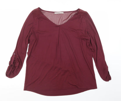 George Womens Purple   Basic Blouse Size 12