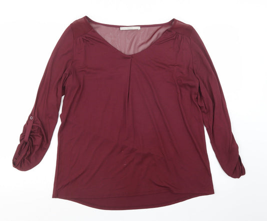George Womens Purple   Basic Blouse Size 12