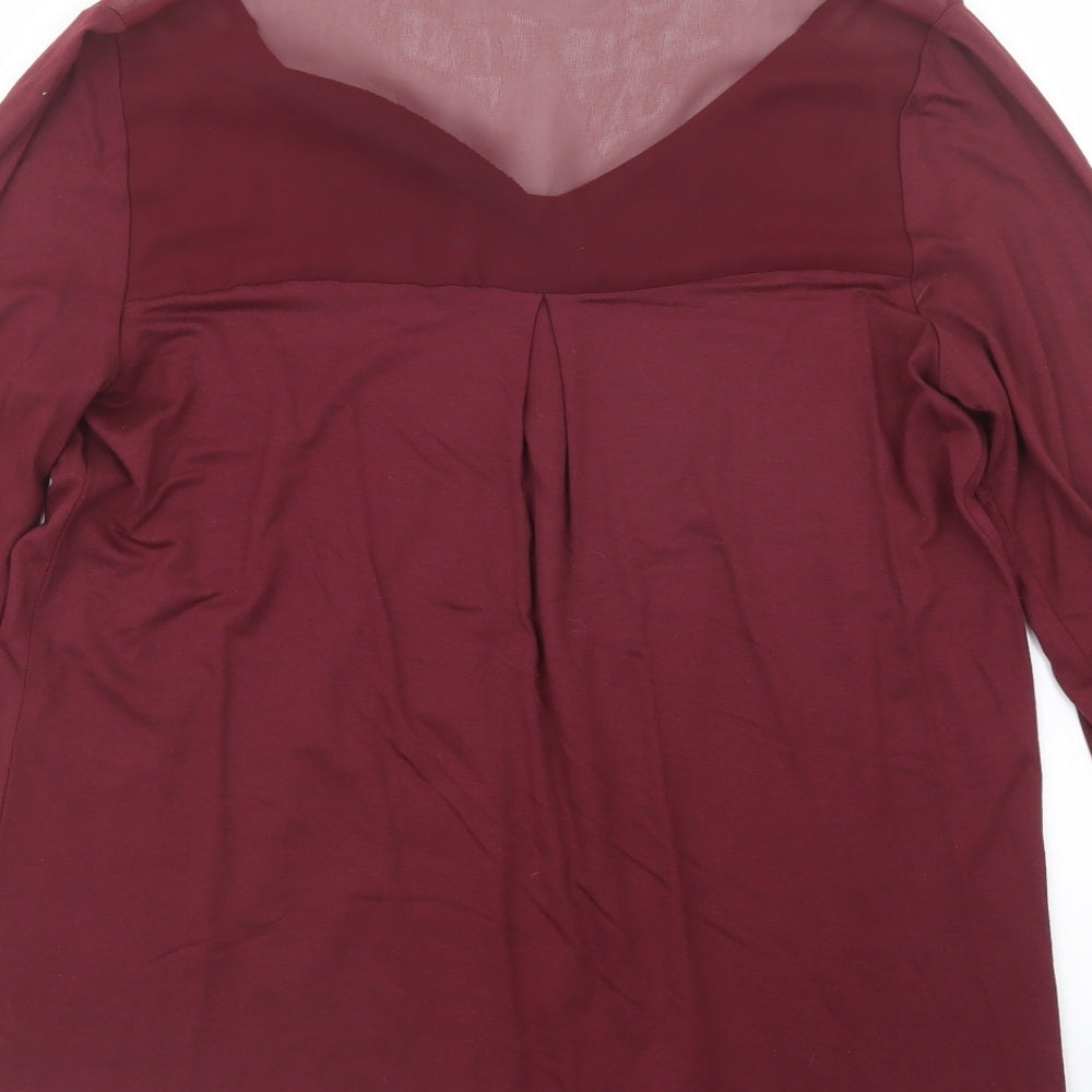 George Womens Purple   Basic Blouse Size 12