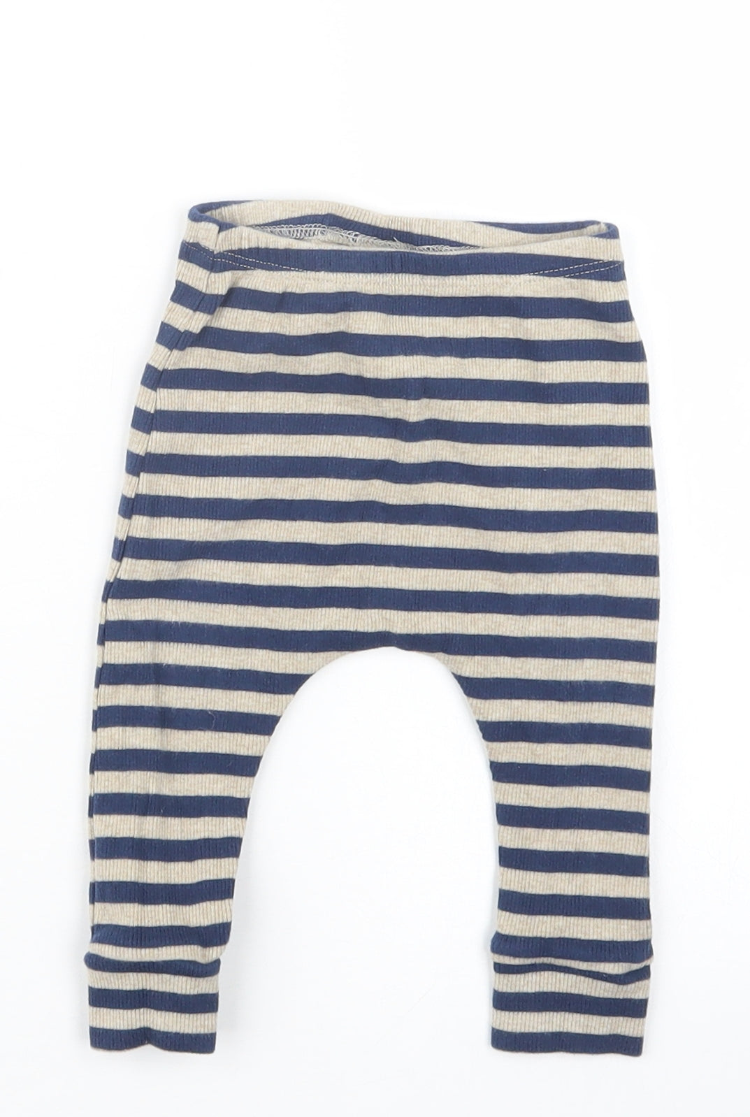 NEXT Boys Blue Striped  Capri Trousers Size 6-9 Months