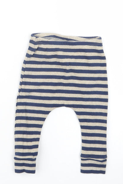 NEXT Boys Blue Striped  Capri Trousers Size 6-9 Months