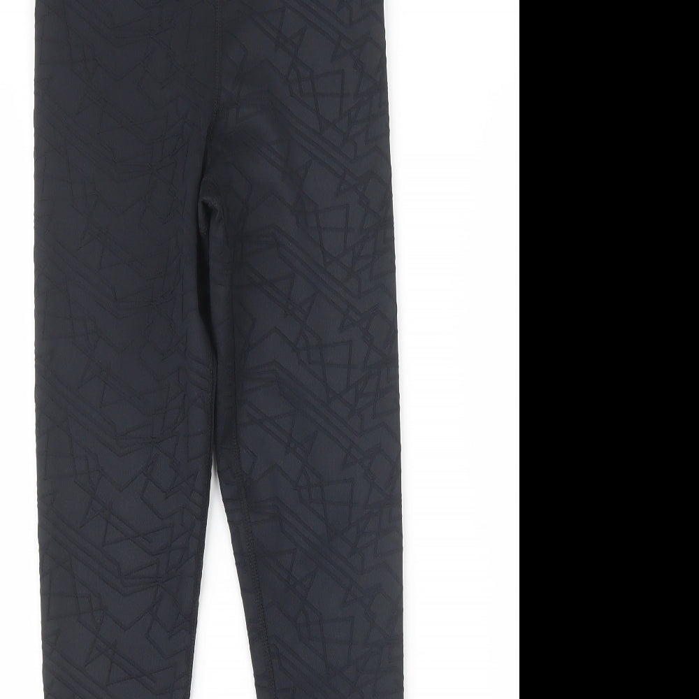 Boux Sport Womens Black   Capri Leggings Size 6 L25.5 in