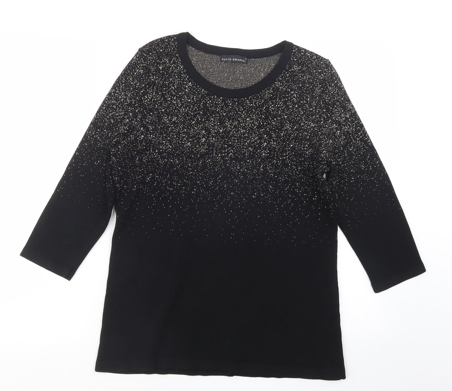David Emanuel Womens Black   Pullover Jumper Size S