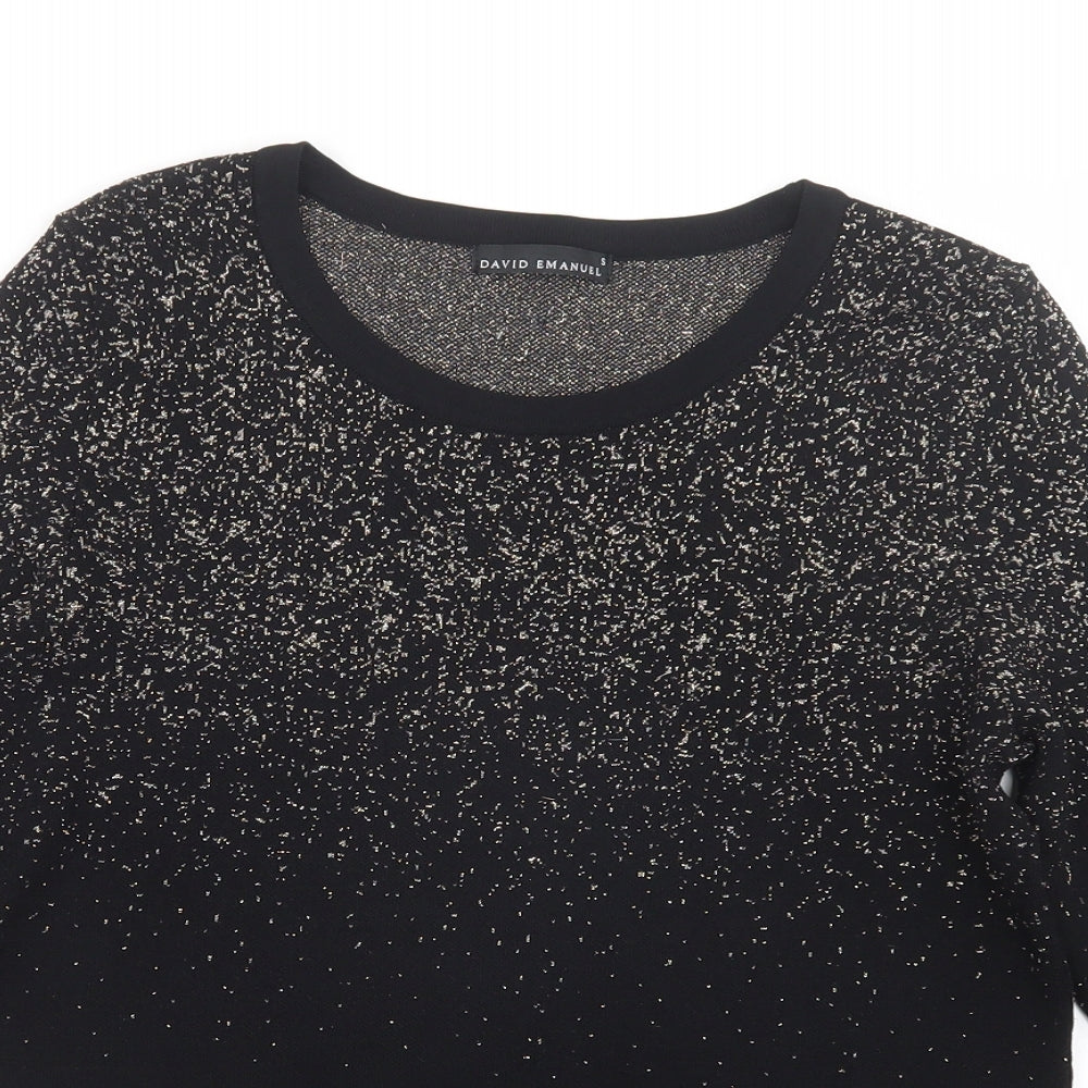David Emanuel Womens Black   Pullover Jumper Size S