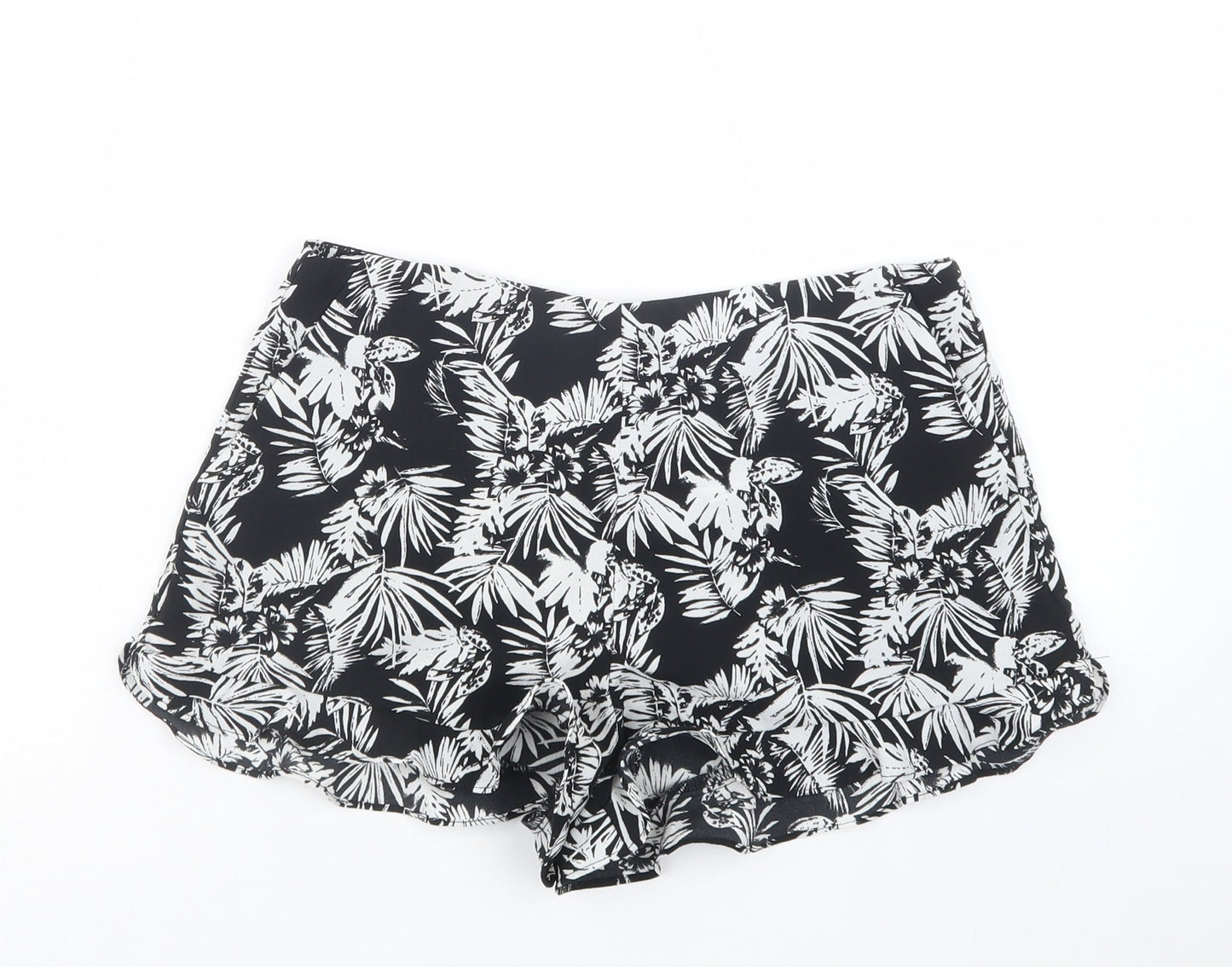 FOREVER 21 Womens Black Geometric  Hot Pants Shorts Size S