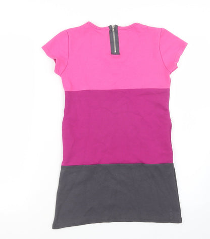 here there Girls Pink   Basic T-Shirt Size 11-12 Years  - Long