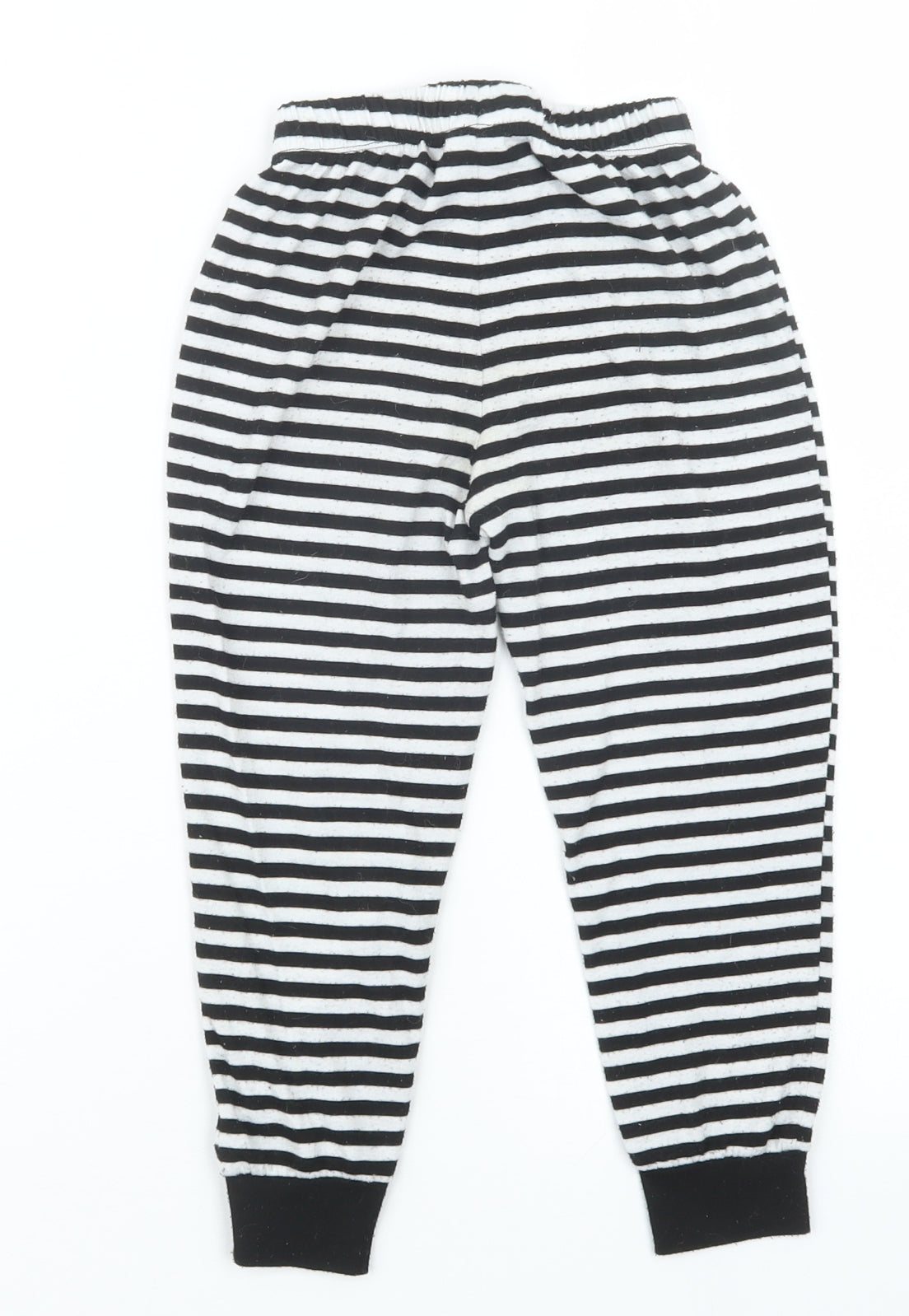 Matalan Girls Black Striped  Capri Pyjama Pants Size 5 Years