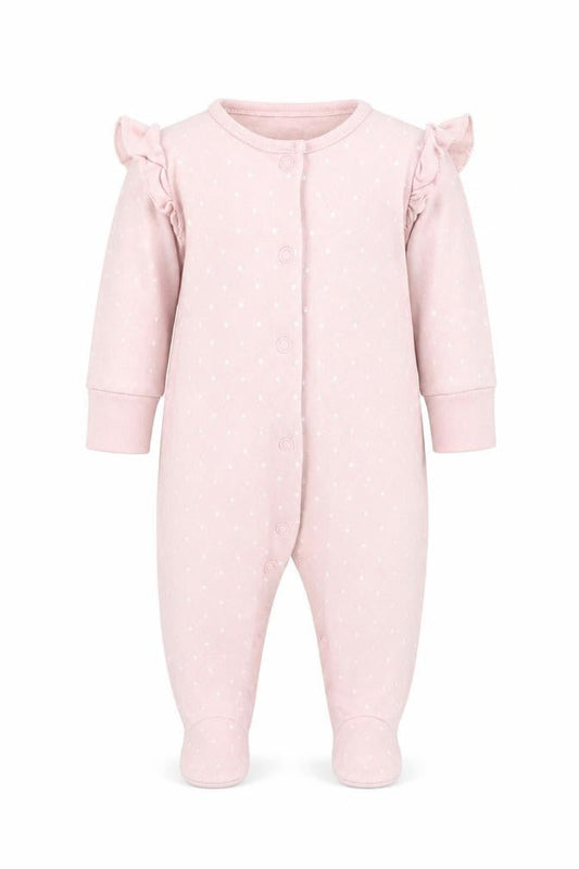 Matalan Girls Pink Polka Dot  Babydoll One Piece Size 0-3 Months