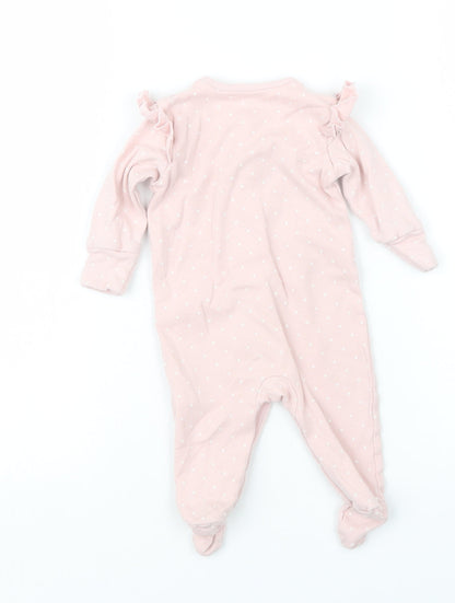 Matalan Girls Pink Polka Dot  Babydoll One Piece Size 0-3 Months