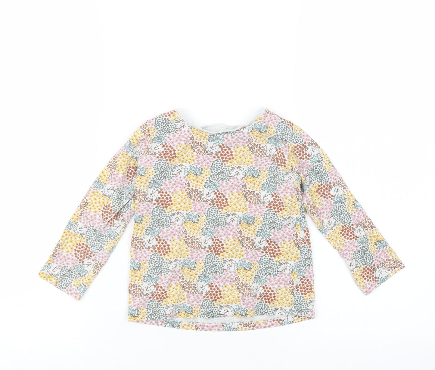 Matalan Girls Pink Floral  Basic T-Shirt Size 3-4 Years