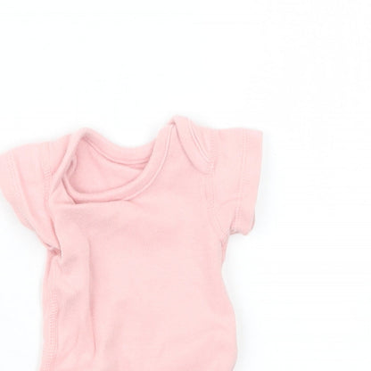 Marks and Spencer Girls Pink   Babygrow One-Piece Size Newborn