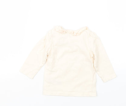 Back view of Nutmeg girls’ pink basic t-shirt, size 0-3, months
