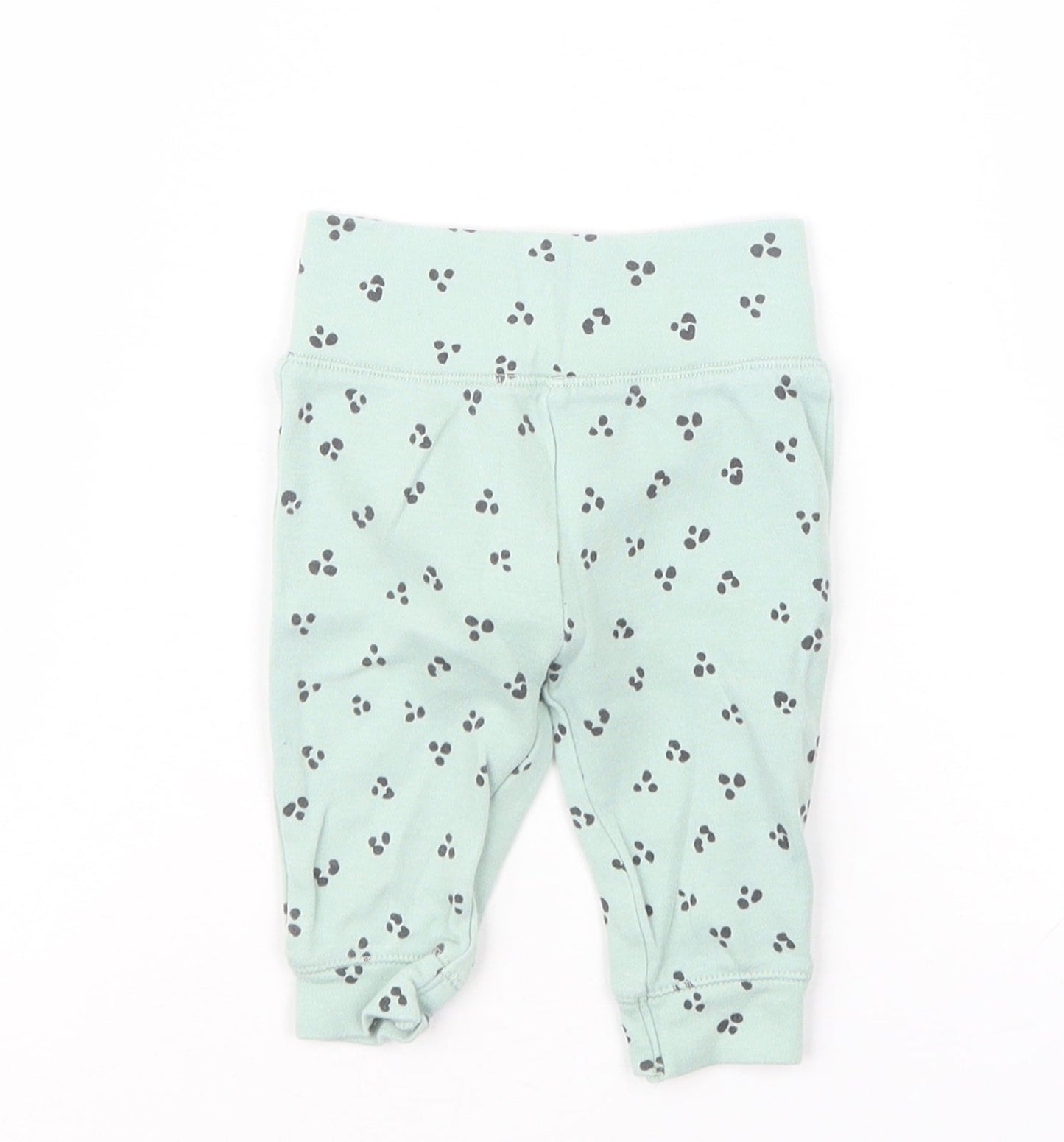 Primark Girls Green Geometric  Capri Trousers Size 0-3 Months