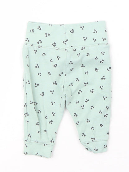Primark Girls Green Geometric  Capri Trousers Size 0-3 Months