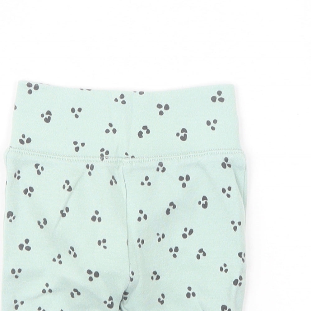 Primark Girls Green Geometric  Capri Trousers Size 0-3 Months