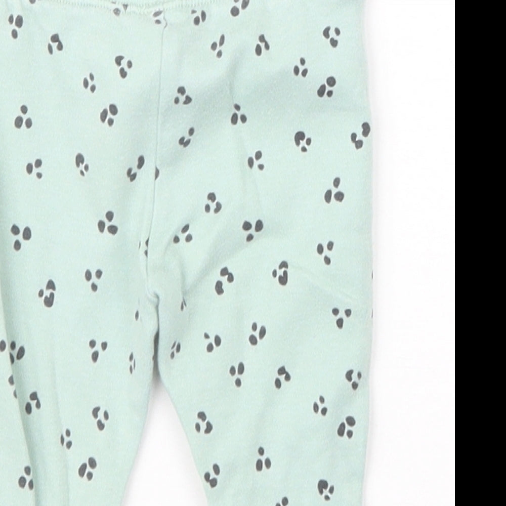 Primark Girls Green Geometric  Capri Trousers Size 0-3 Months