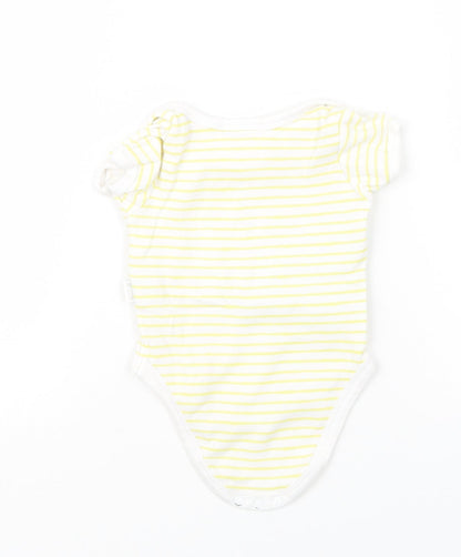 Watch Me Grow Baby Yellow Striped  Babygrow One-Piece Size 0-3 Months
