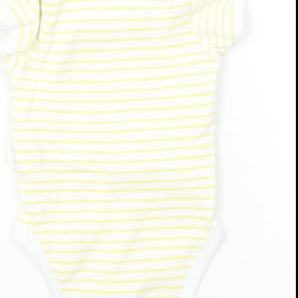 Watch Me Grow Baby Yellow Striped  Babygrow One-Piece Size 0-3 Months