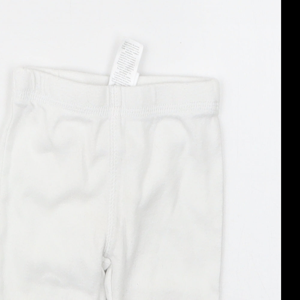 Carter's Girls White   Capri Trousers Size 0-3 Months