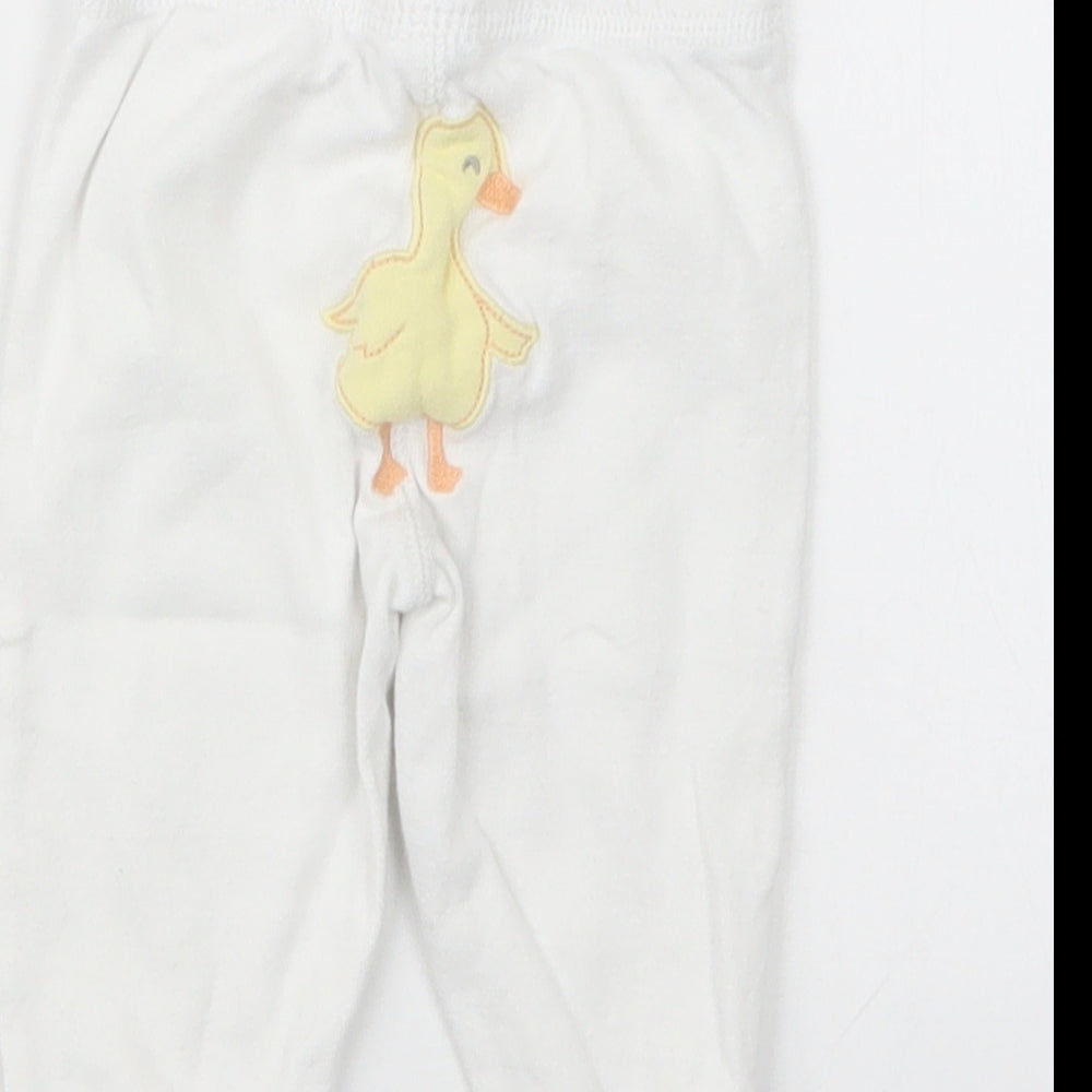 Carter's Girls White   Capri Trousers Size 0-3 Months
