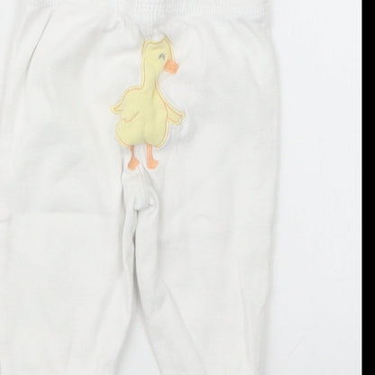 Carter's Girls White   Capri Trousers Size 0-3 Months