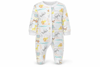 Front view of Watch Me Grow Baby White Geometric Babydoll One Piece, size 0-3, Months