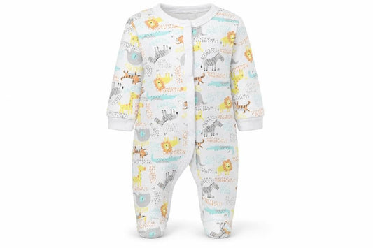 Watch Me Grow Baby White Geometric  Babydoll One Piece Size 0-3 Months