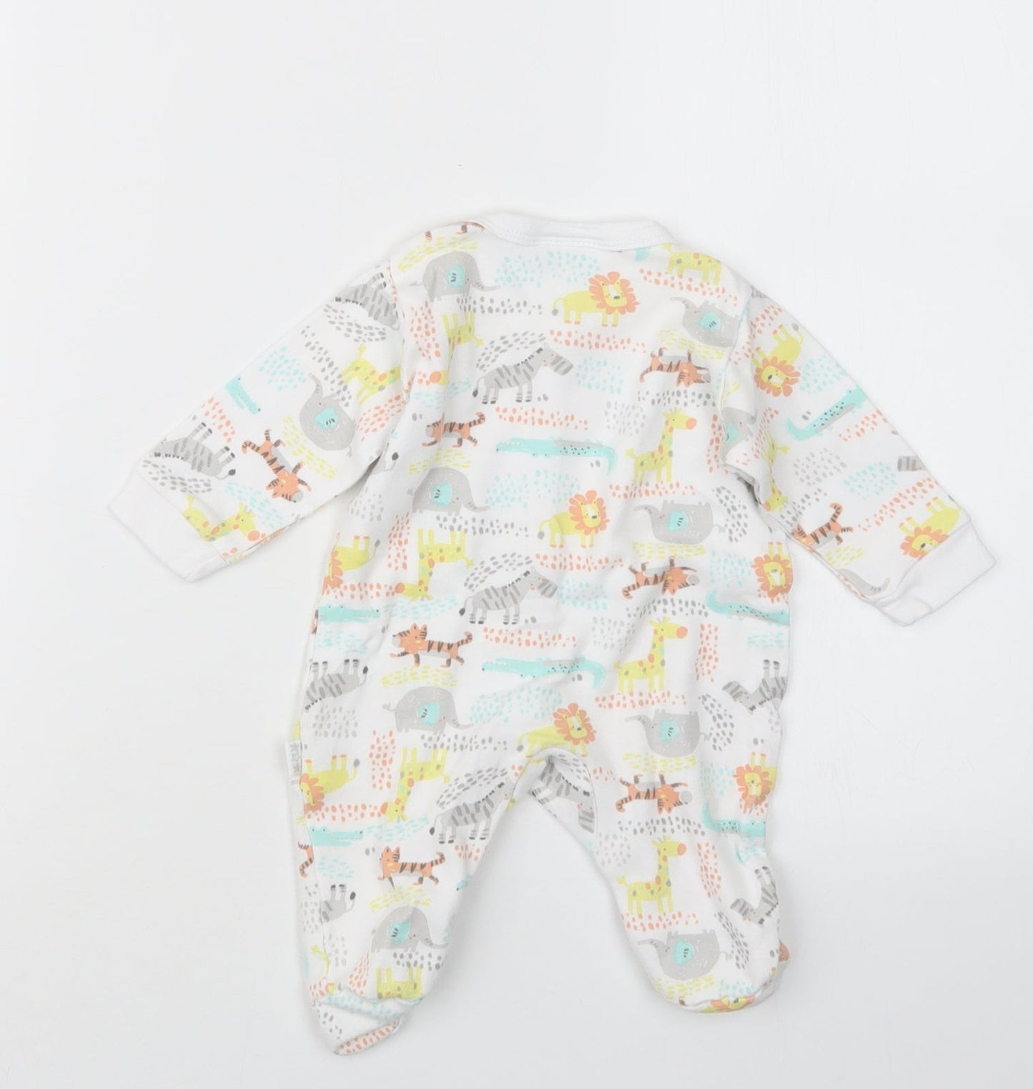Watch Me Grow Baby White Geometric  Babydoll One Piece Size 0-3 Months