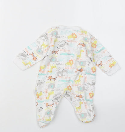 Watch Me Grow Baby White Geometric  Babydoll One Piece Size 0-3 Months