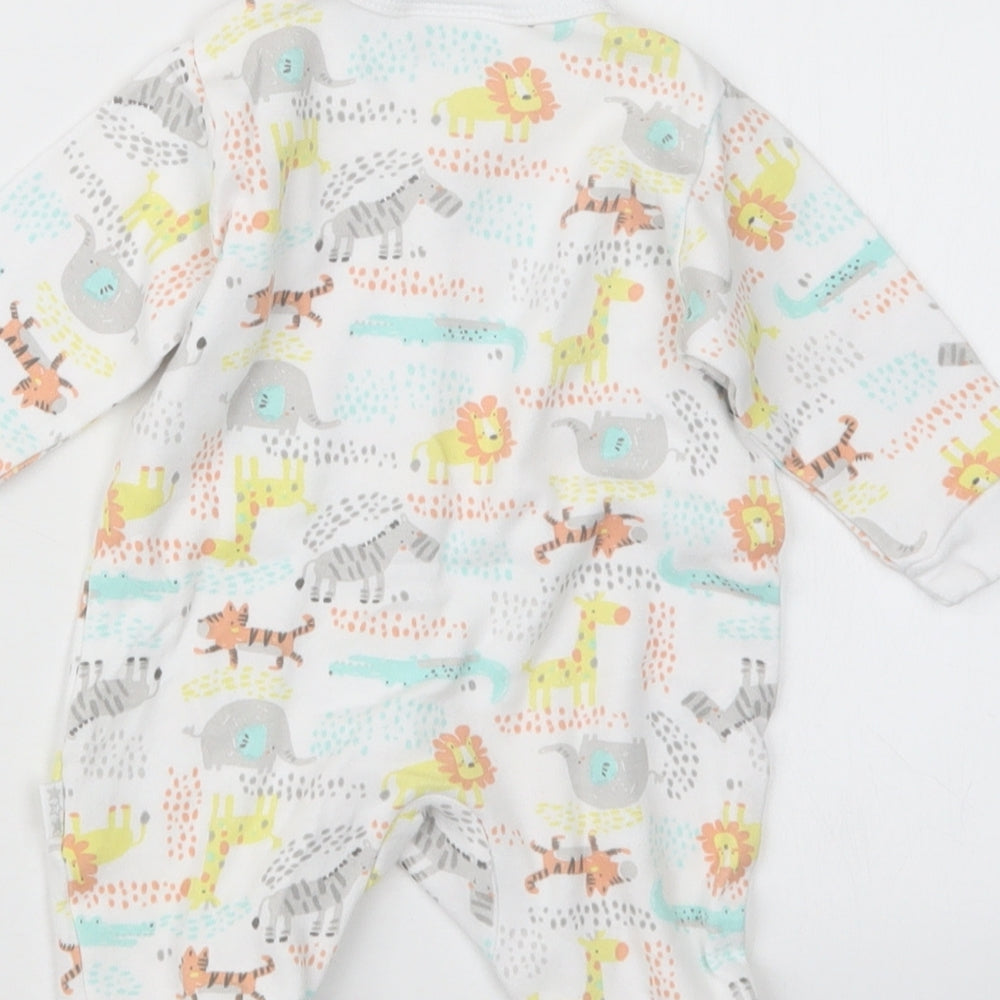 Watch Me Grow Baby White Geometric  Babydoll One Piece Size 0-3 Months