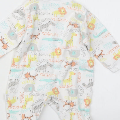 Watch Me Grow Baby White Geometric  Babydoll One Piece Size 0-3 Months