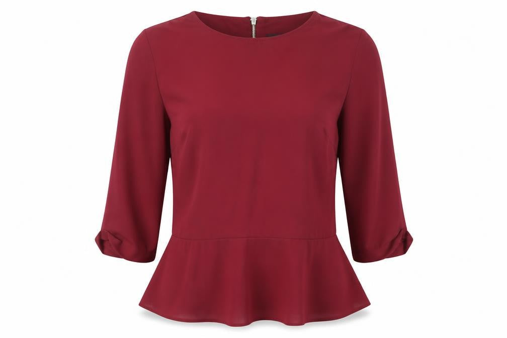 Womens UK Size 12 Atmosphere Purple Basic Blouse